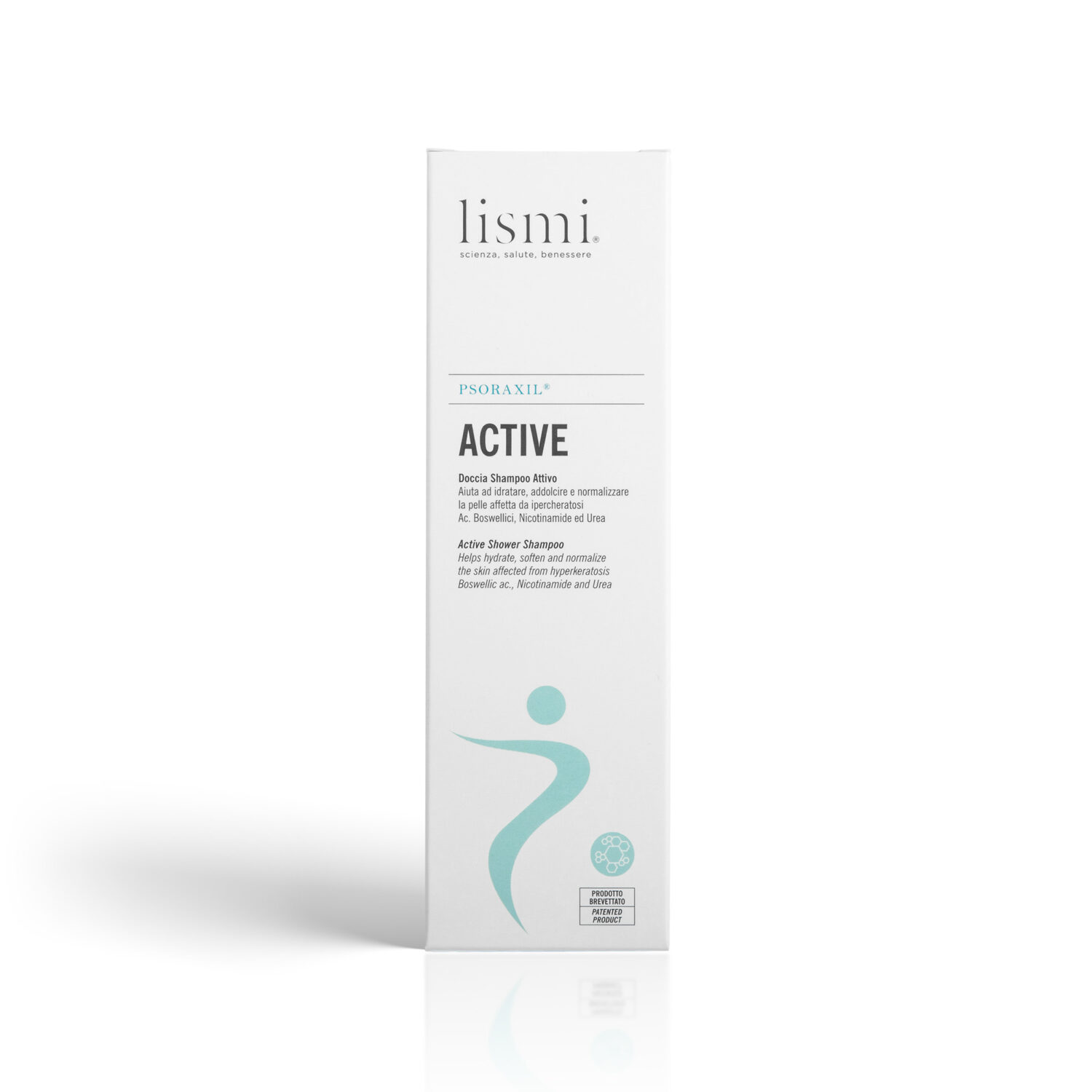 Lismi Psoraxil Shampoo Active per il trattamento della psoriasi della cute.